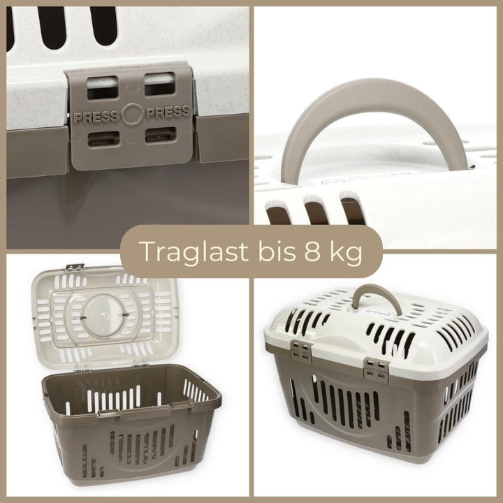 GarPet Transportbox Oben Öffnen Hunde Katzen Kleintier Transport Box Katzenbox Hundebox Open Top Str