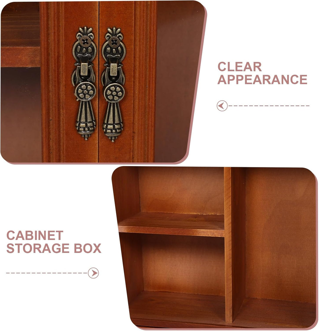 LIFKOME Vintage Holz Wandschrank Mit Doppeltüren Mini Aufbewahrungsschrank Für Küche Und Badezimmer