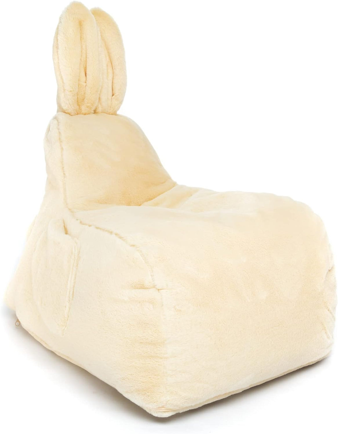 Ecopuf Bunny S | Kinder Sitzsack Hase Design - Original Sitzsack Hase mit Kunstfellbezug und vollstä