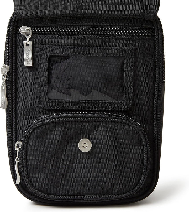Baggallini RFID Journey Crossbody Schwarz/Sand, Schwarz/Sand