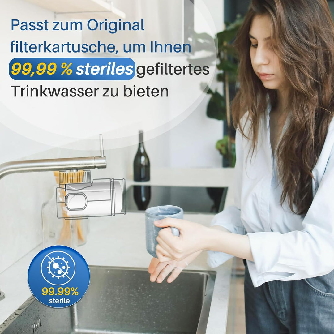 GOLDEN ICEPURE Brita On Tap Pro V-MF für brita wasserfilter wasserfilter für den wasserhahn (600l),