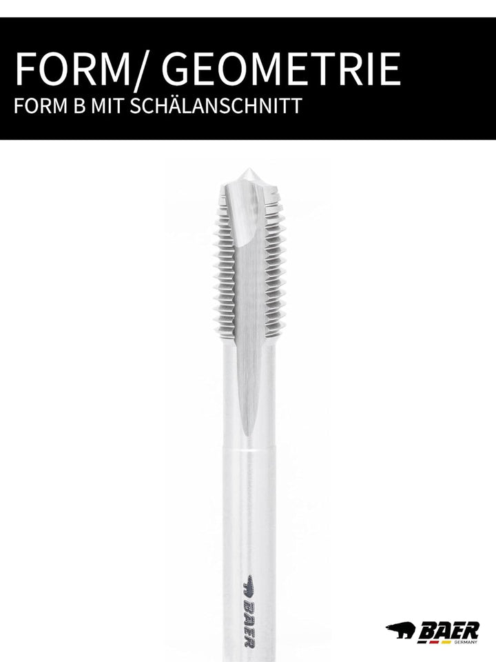 BAER Gewindeschneider Set M3–M12 HSSG inkl. Schneidpaste – Gewindebohrer Satz mit Kernlochbohrer & D