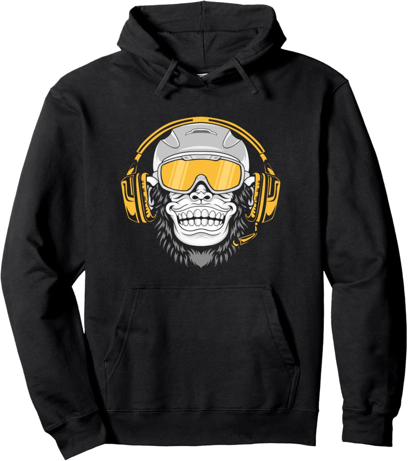 Affe DJ mit Kopfhörer und Sonnenbrille Geschenk Party Pullover Hoodie