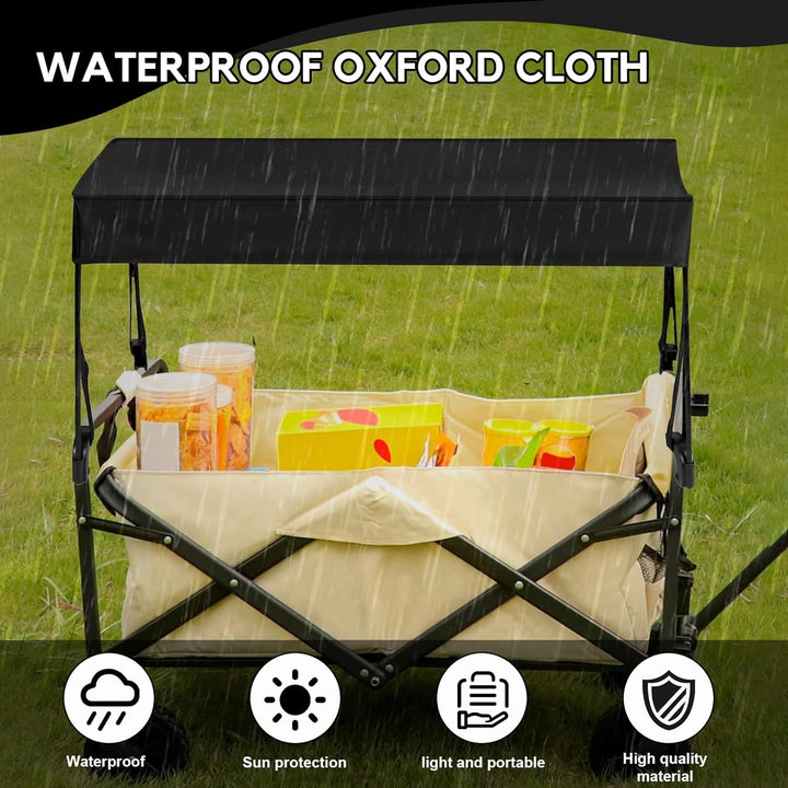 Roadtime Markise für Bollerwagen Faltbare,Regenschutzhülle Bollerwagen,Markise Shade Cover für Kinde