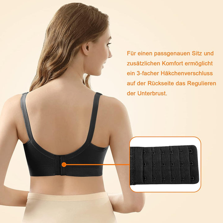 iloveSIA® Abpumpen BH Pump BH Ohne Bügel Milchpumpe BH Nursing Bra Pump Still BH XXL Farbe Schwarz+s