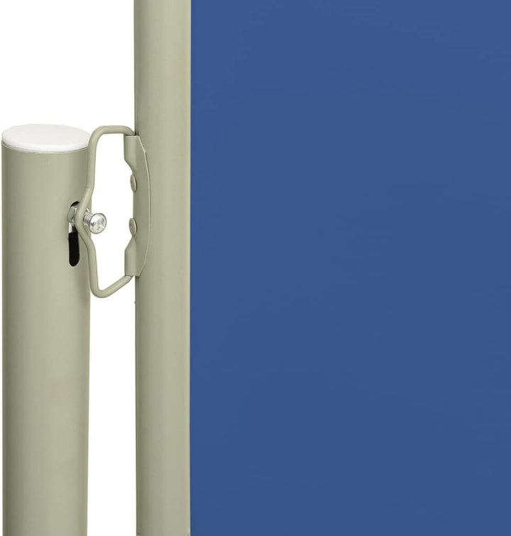 puraday 140x600 cm Seitenmarkise Ausziehbar Blau Terrassen-Sichtschutz Balkon Seitenwand Stilvolle S