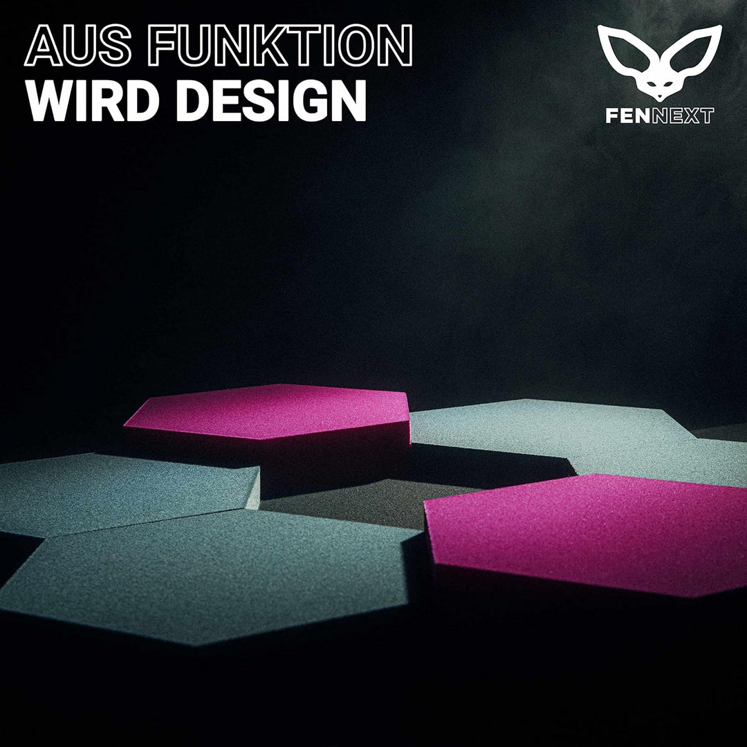 FENNEXT ® Velvet Schallabsorber Wand - Dekorative Hexagon Akustikpaneele für Gaming, YouTube Studio,