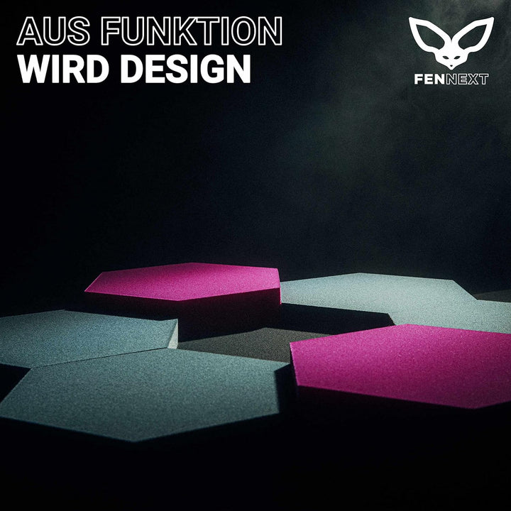 FENNEXT ® Velvet Schallabsorber Wand - Dekorative Hexagon Akustikpaneele für Gaming, YouTube Studio,