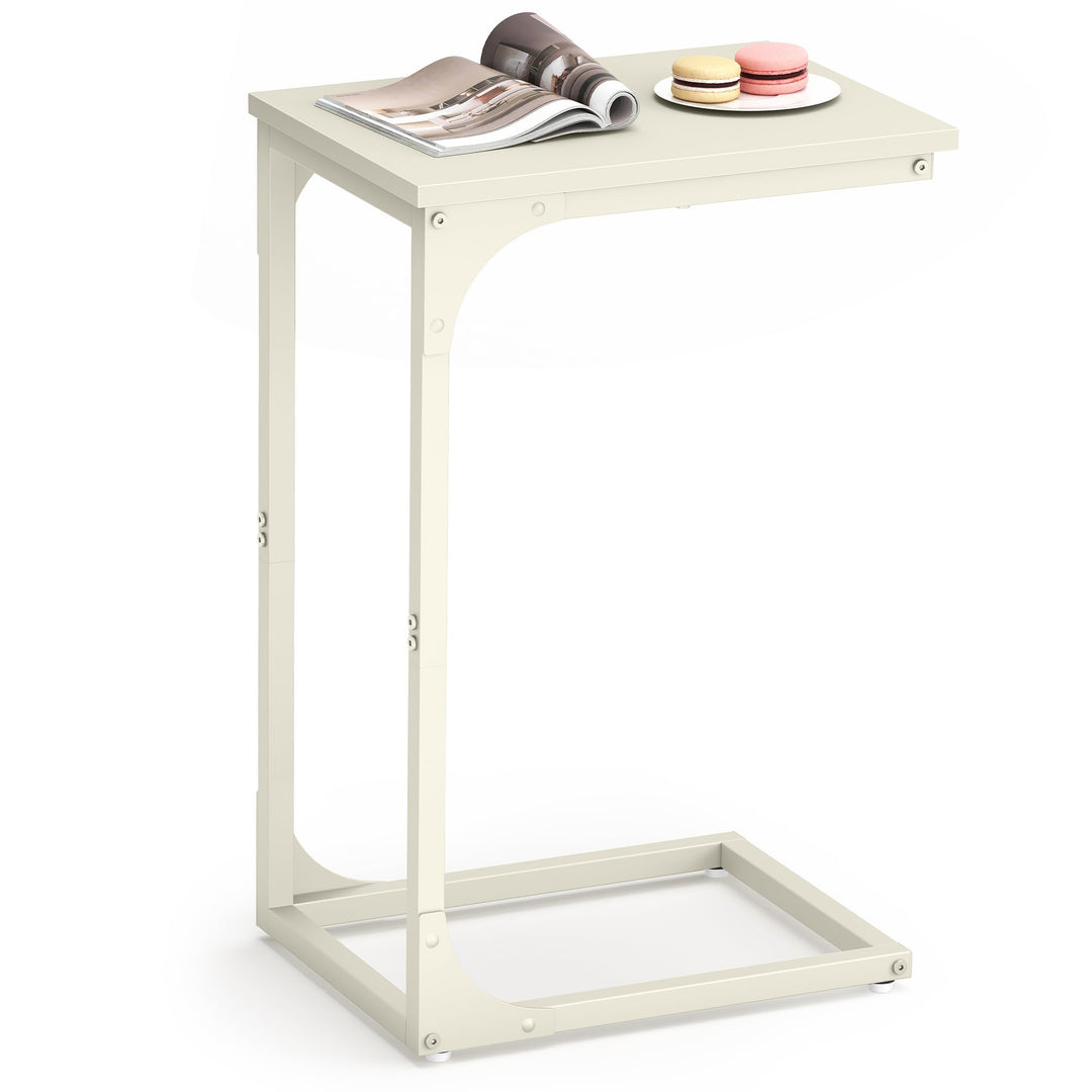 VASAGLE Beistelltisch, Sofatisch, C Form, Couchtisch, mit Metallgestell, modern, für Wohnzimmer, Sch