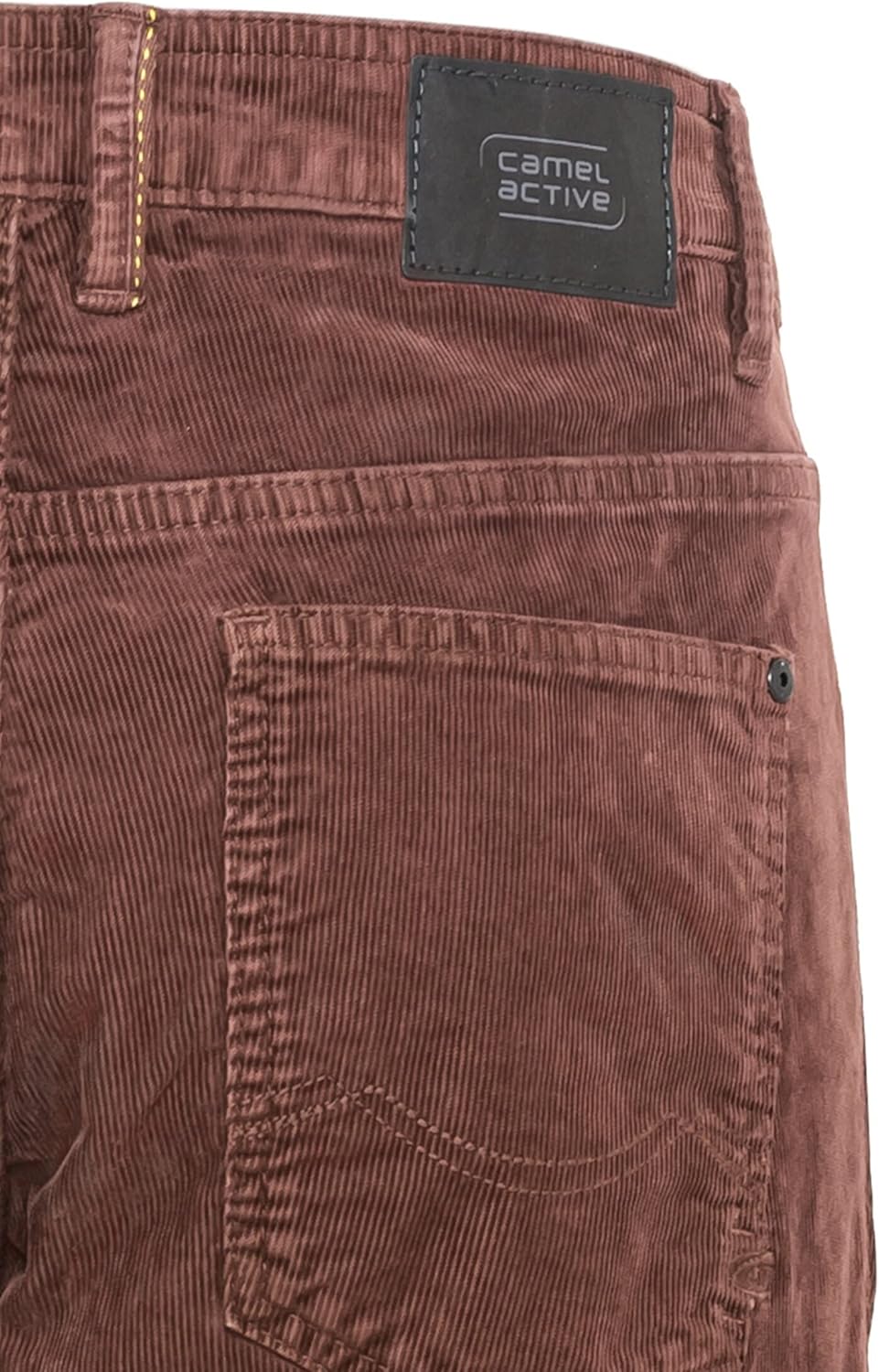 camel active Herren Regular Fit Hose Houston mit Struktur Jeans 31W / 34L Dunkelrot, 31W / 34L Dunke