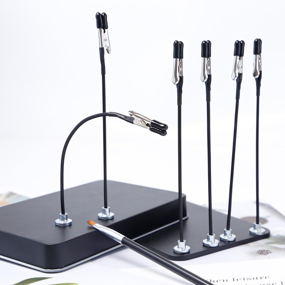 24 Stück Dritte Hand Löten mit Magnetfuss Flexibler Löthilfe Krokodilklemme 15cm Magnetisch Krokodil