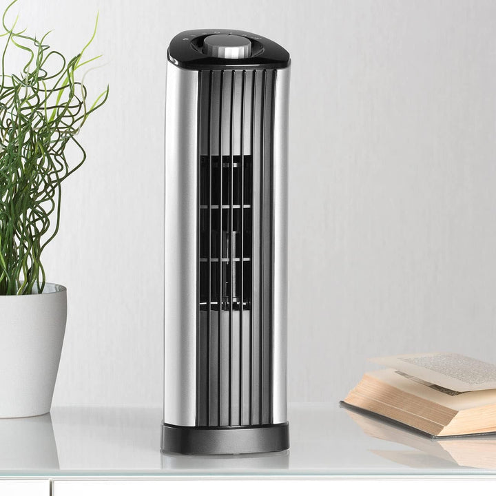 Sichler Haushaltsgeräte Tisch Ventilatoren: Tisch-Säulenventilator mit 75°-Oszillation, 2 Stufen, 24