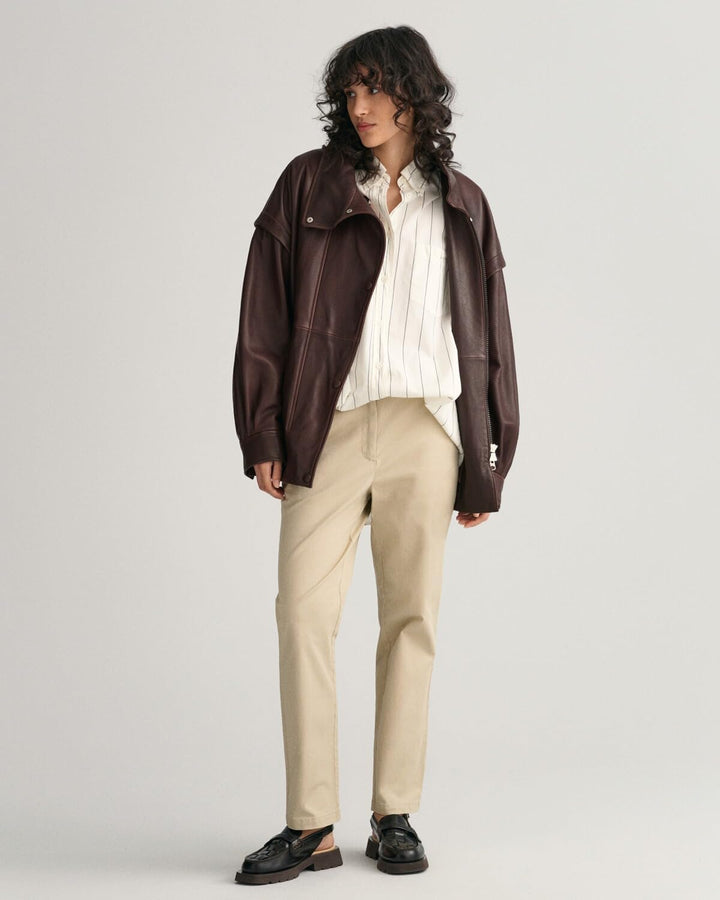 Gant Damen Klassische Hose Slim Chinos 36 Dry Sand, 36 Dry Sand