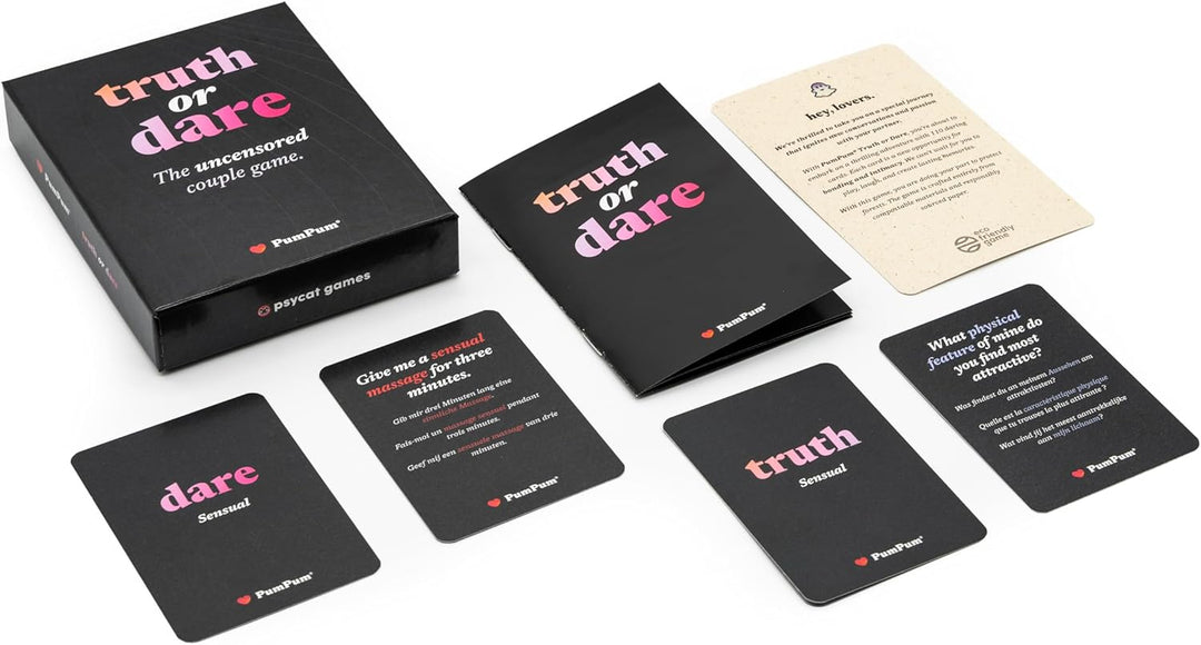 PumPum® Wahrheit oder Pflicht – Spiel für Paare mit 110 Karten – Deutsch & Englisch