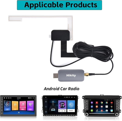 Hikity DAB/DAB+ Car Kit Digital Radio Antennenempfänger, DAB+ Box Radio Empfänger mit Antenne, USB 2