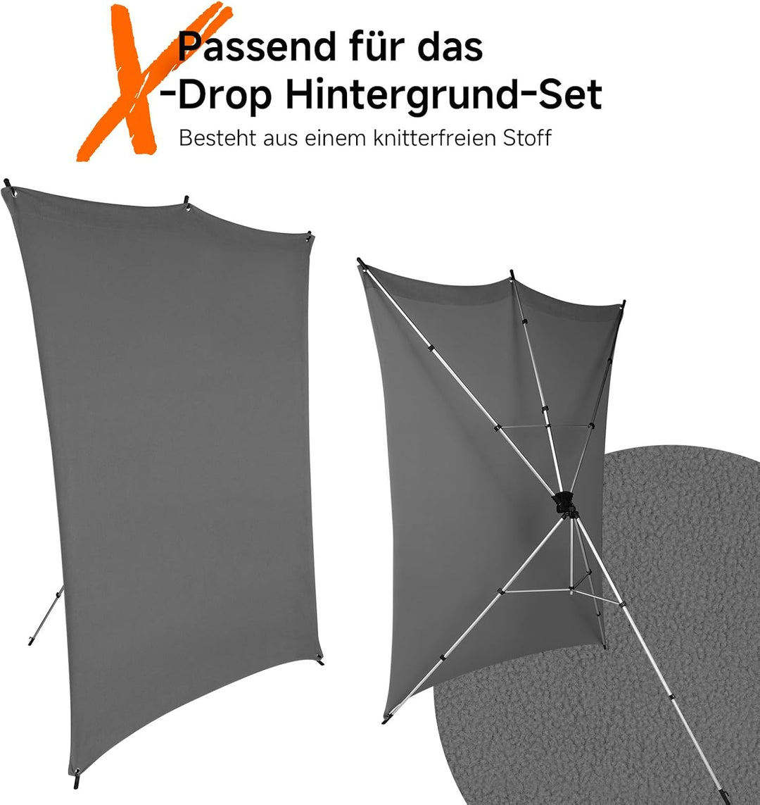 Rollei Hintergrund 300 x 150 cm für das Rollei X-Drop Hintergrund-System; perfekt für Ganzkörper-Auf