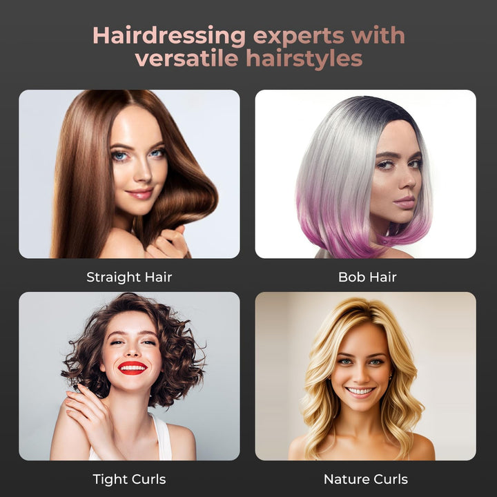 UKLISS Thermobürste Thermal Brush 32mm - Rundbürste 160-204℃, Pro Leichte Lockenbürste Erzeugt Wurze