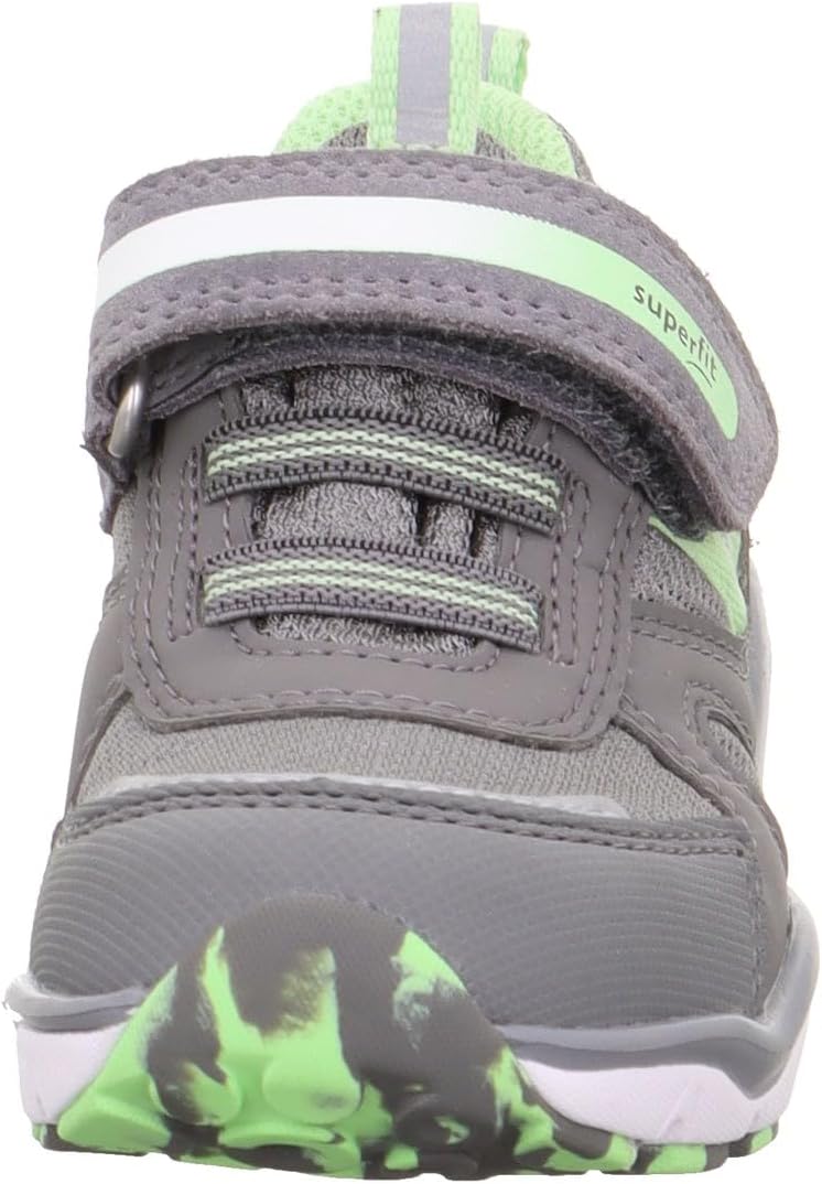 Superfit Jungen Sport5 Sneaker 21 EU Hellgrau Hellgrün 2510, 21 EU Hellgrau Hellgrün 2510