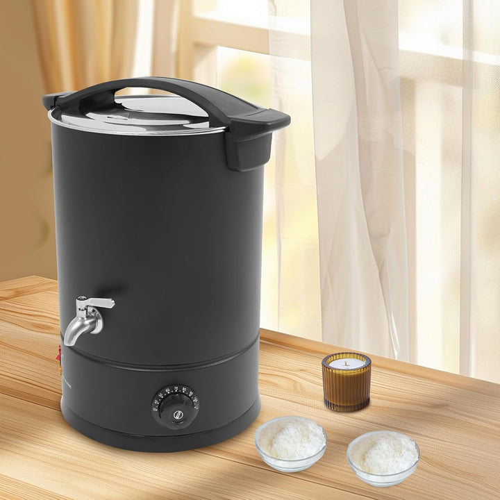 Wachsschmelzer 12 L 1800 W für Kerzenherstellung DIY Schwarz | 12 L, 1800 W, 30-110 °C, SUS 304 Edel