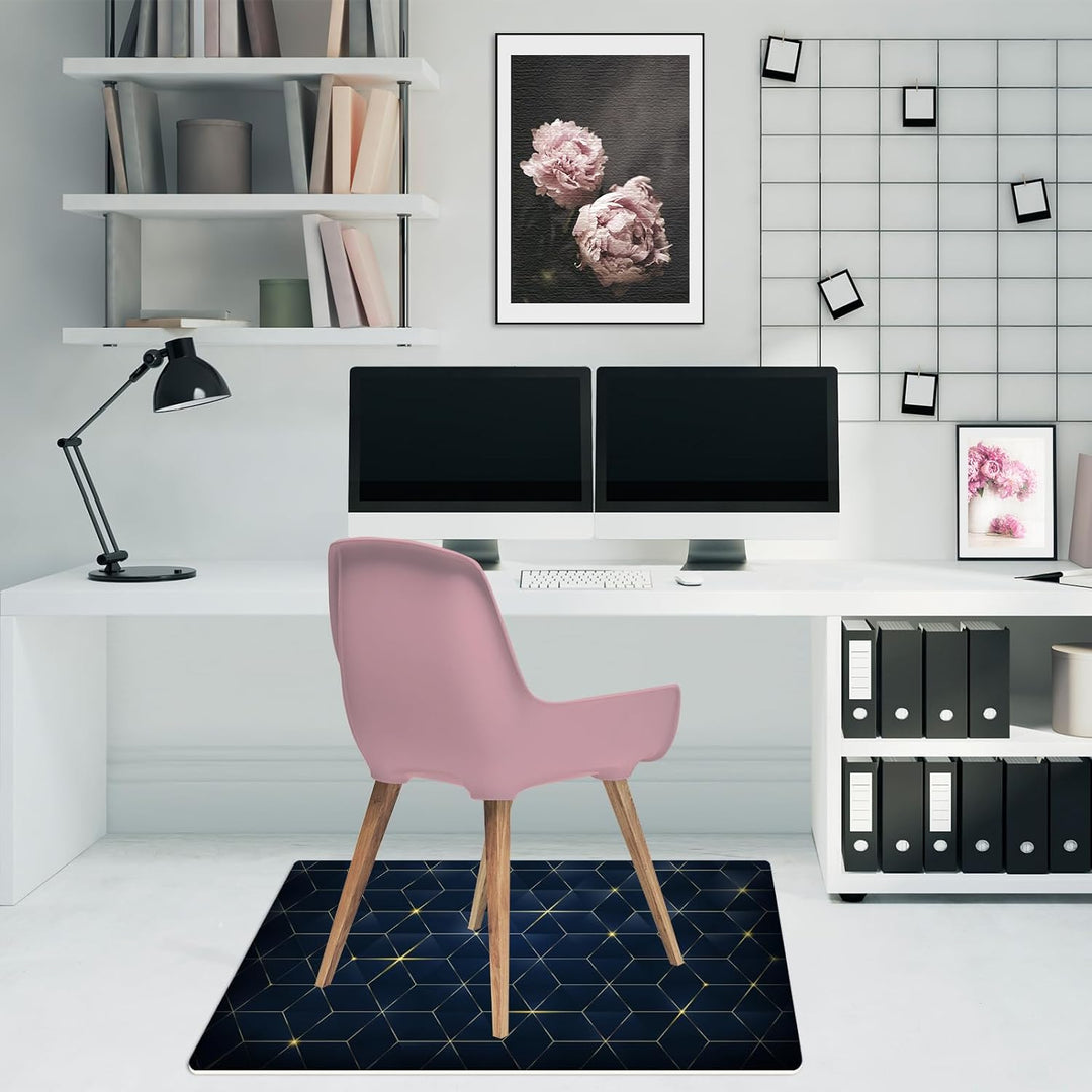 HUBDECO Flexible Schutzmatte aus Strapazierfähigem Printfloor - Schutzunterlage Unter Sessel, Stuhl