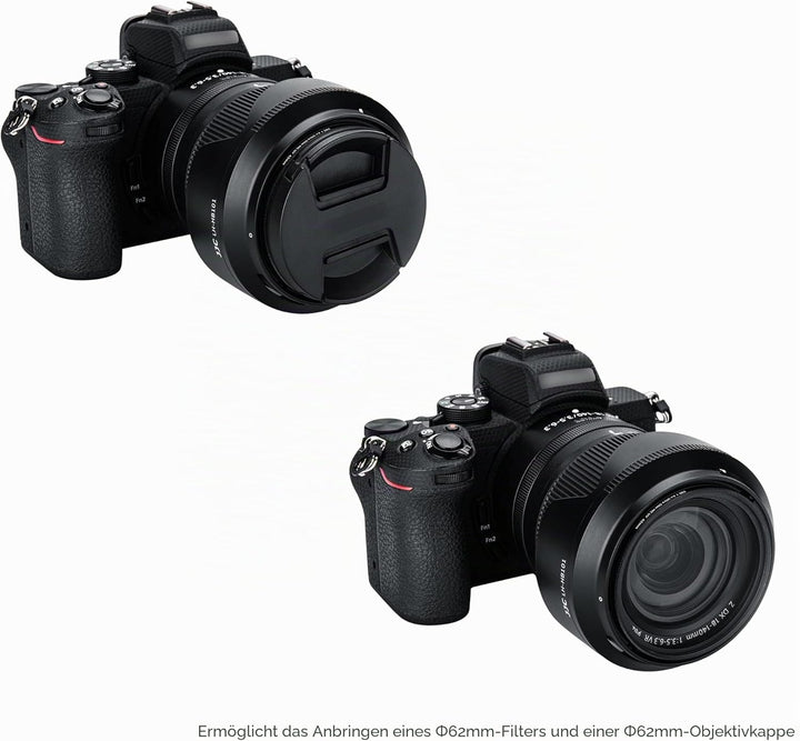 JJC Bajonett-Kamera-Gegenlichtblende für Nikon Z DX 18–140 mm f/3.5–6.3 VR-Objektiv, ersetzt Nikon H