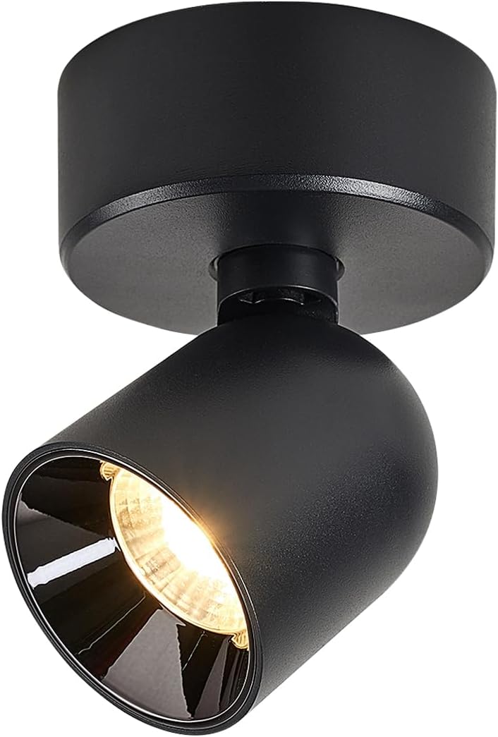 Budbuddy 12W LED Schwarz Wandstrahler Spotleuchte Deckenspots schwenkbarer Deckenstrahler Ein vielse