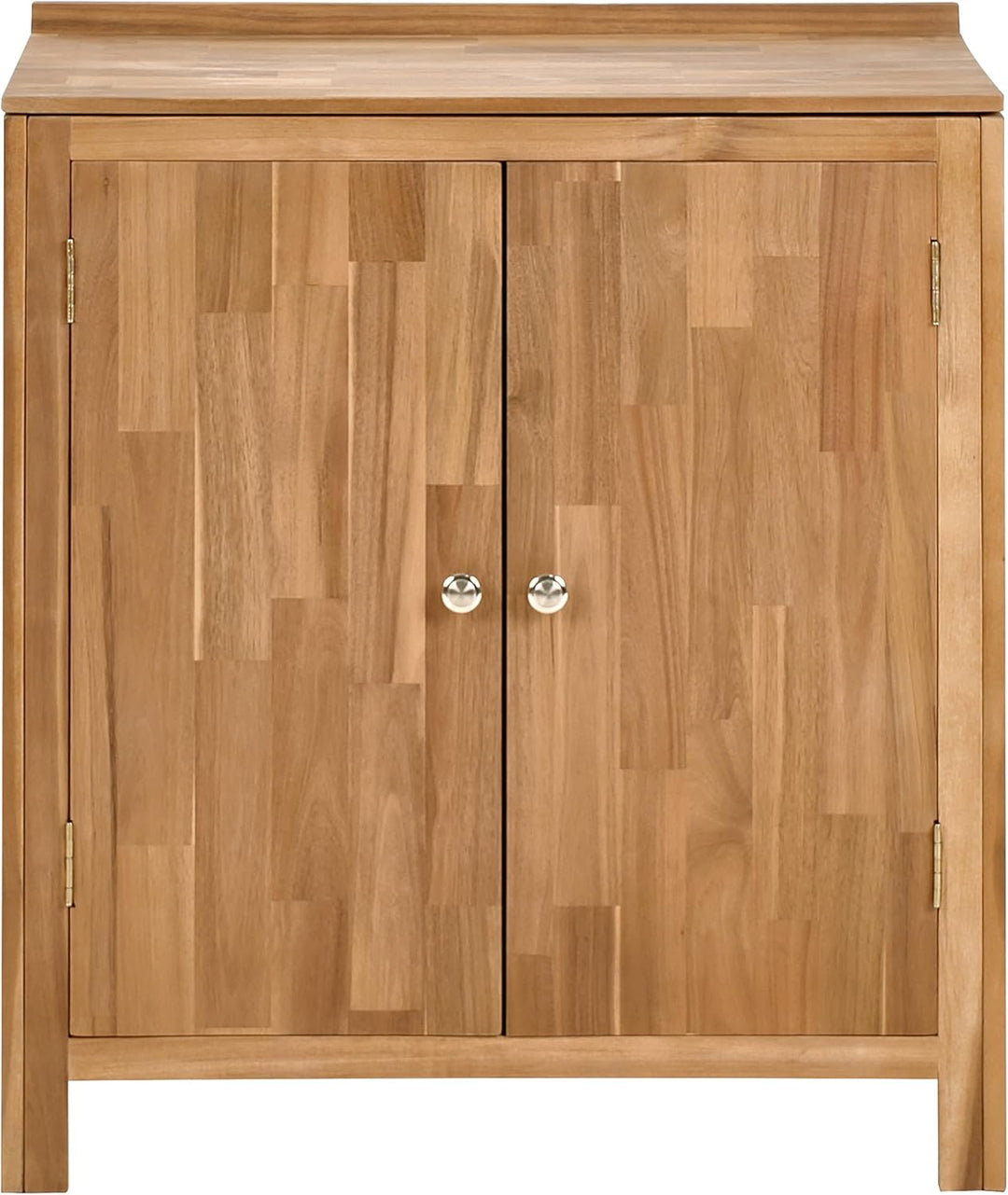 Beliani Outdoor-Küchenschrank Akazienholz braun breit 50x80x90 cm mit 2 Türen Venosa