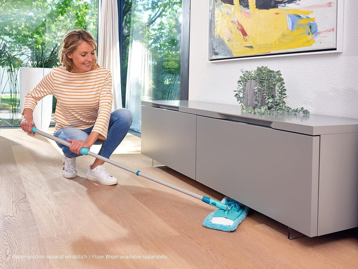 Leifheit 2er Set Wischbezug CLEAN TWIST M Ergo - Power Clean static plus, dieser Wischer Ersatzbezug