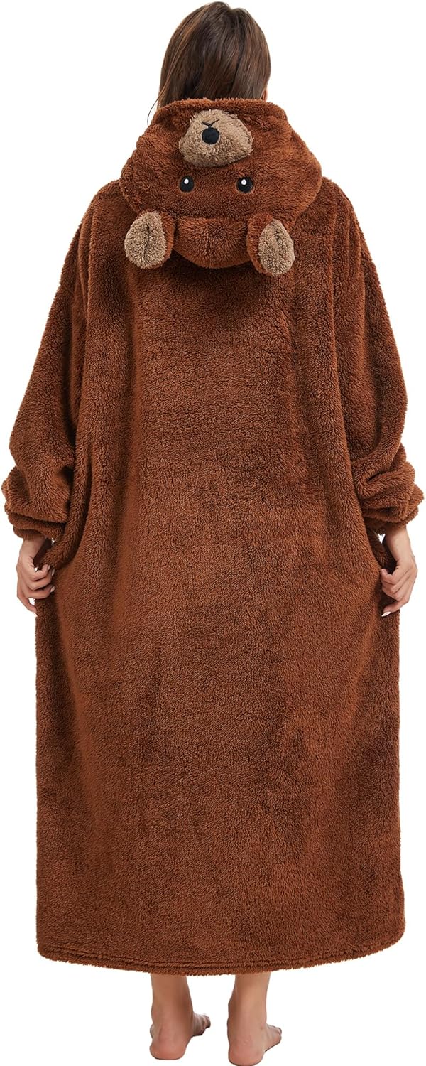 LATH.PIN Hoodie Decke Tragbare Verlängert Übergrosse Oversized Pullover Tragbare Deckenhoodie Gemütl