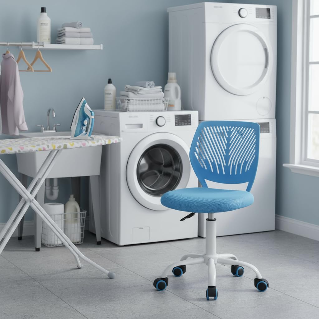 FurnitureR Bügelhocker ergonomisch, höhenverstellbar, ohne Armlehnen, Netzrückenlehne, Sitzfläche 38