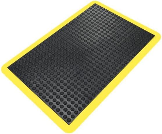 Vivol Ergonomische Arbeitsplatzmatte 60x90 cm - Schwarz mit Gelb Anti Ermüdungsmatte - 15mm Noppen -