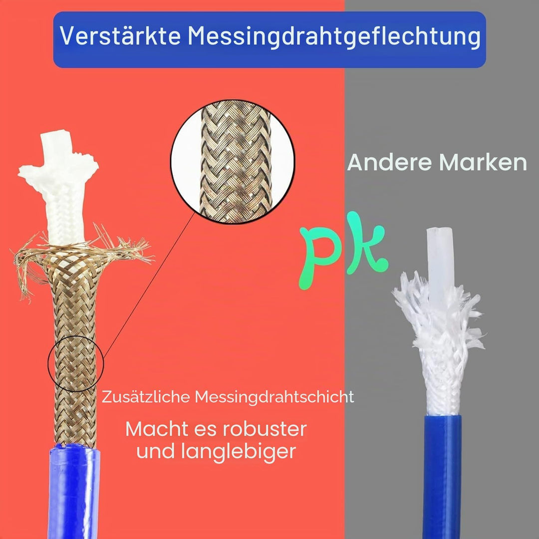 30M x 1/4" Airless Farbsprühschlauch, mit Schlauchverlängerungskupplung, für Airless Farbsprühsystem