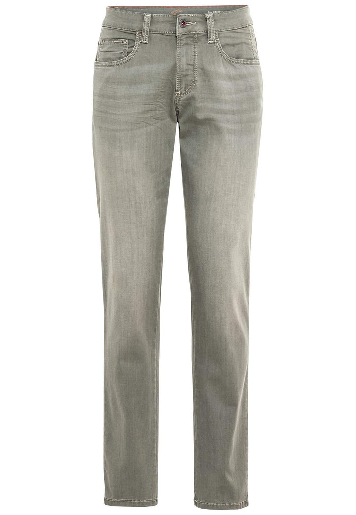 camel active Herren Camel Active 5-pocket Houston Straight Jeans 33W / 30L Grün (Olive 32), 33W / 30