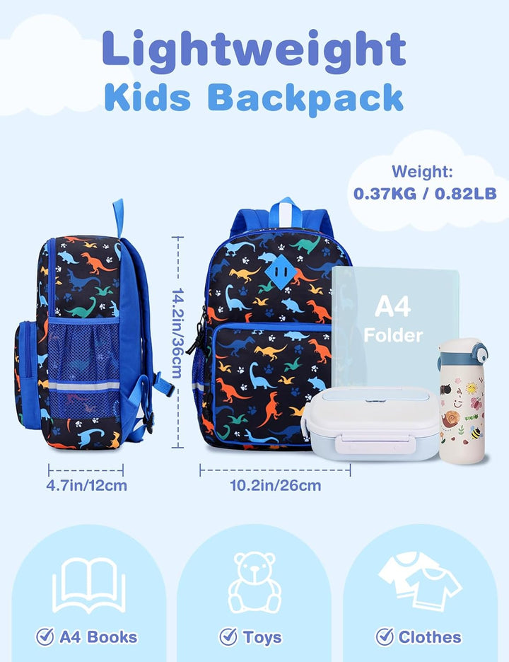 VX VONXURY Schulrucksack, Convertible Vorschule Kleinkind Jungen Bookbag Passt A4 Ordner (Blue Shark