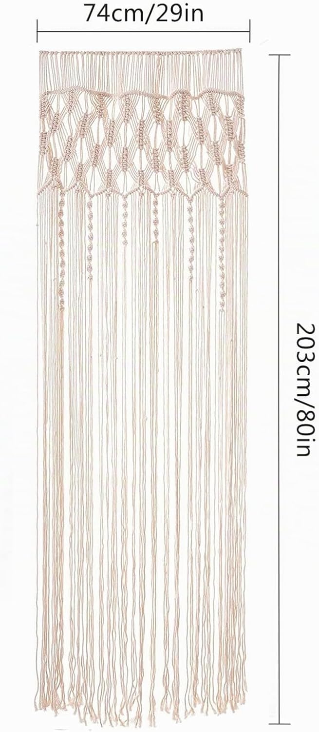 ANBOO Makramee Wandbehang Boho Deko Handgemachte Gewebte Wandteppich Boho Makramee Vorhang Tür für H