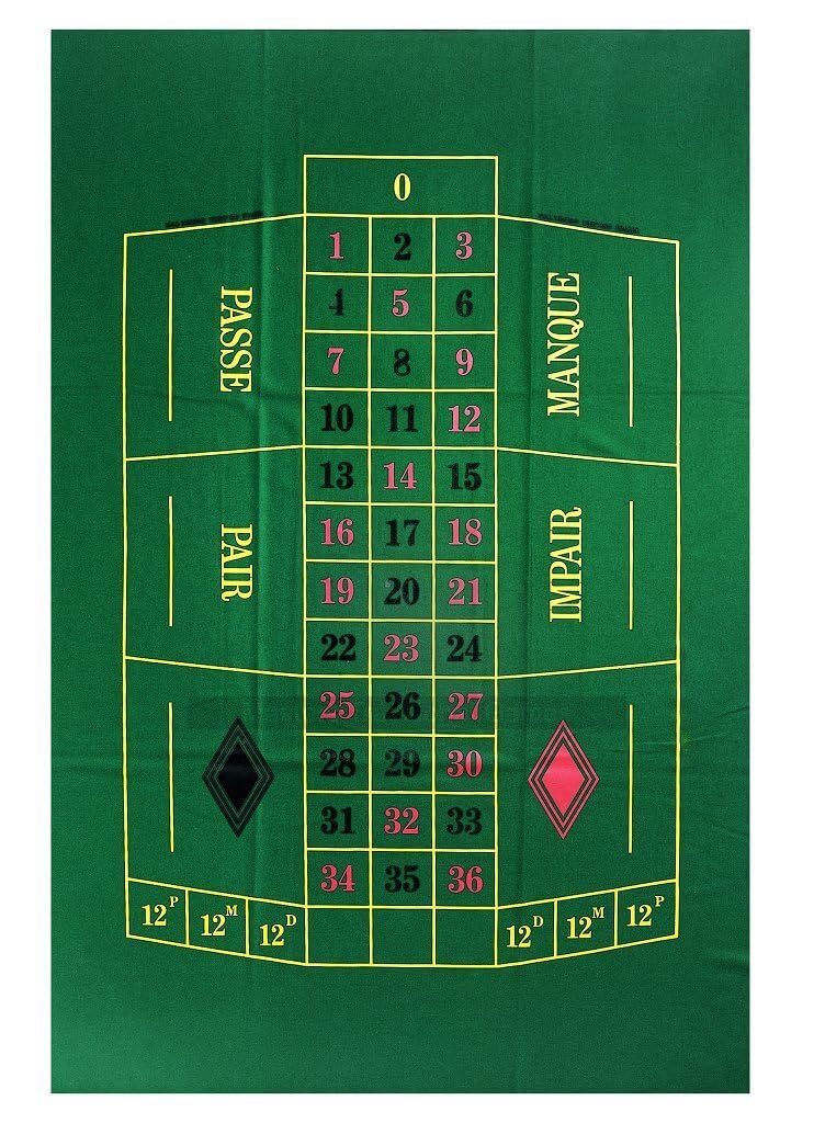 Dal Negro Roulette Mat (90 x 130 cm, single 0, European style)