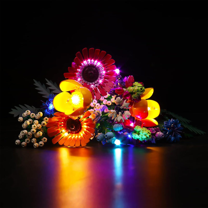 LocoLee Led Licht Set Kompatibel mit Lego Wildblumenstrauss-Set, Led Beleuchtungs Set Compatible wit