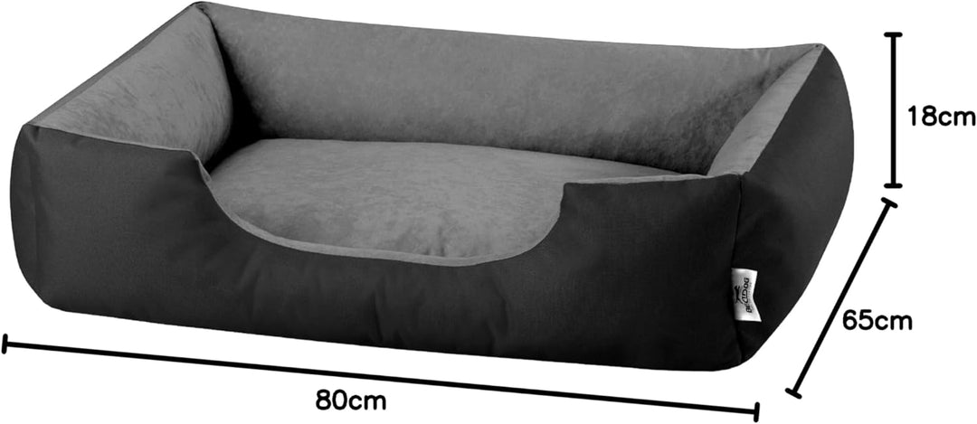 BedDog Hundebett LUPI, Hundekissen mit abziehbaren waschbaren Bezug, Hundekorb, Hundesofa, für mitte
