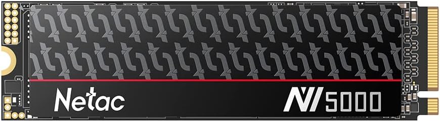 Netac NV5000-t 1TB NVMe 1.4 Interne SSD M.2 PCIe 4.0 Geschwindigkeit bis zu 4800MB/s, für PC, PS5, t