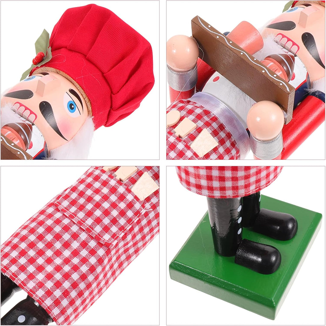 MAGICLULU Bäckerpuppe Bäcker Koch Weihnachtspuppen Figuren Puppen Piratenpapagei Halloween-nussknack