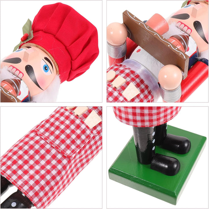 MAGICLULU Bäckerpuppe Bäcker Koch Weihnachtspuppen Figuren Puppen Piratenpapagei Halloween-nussknack