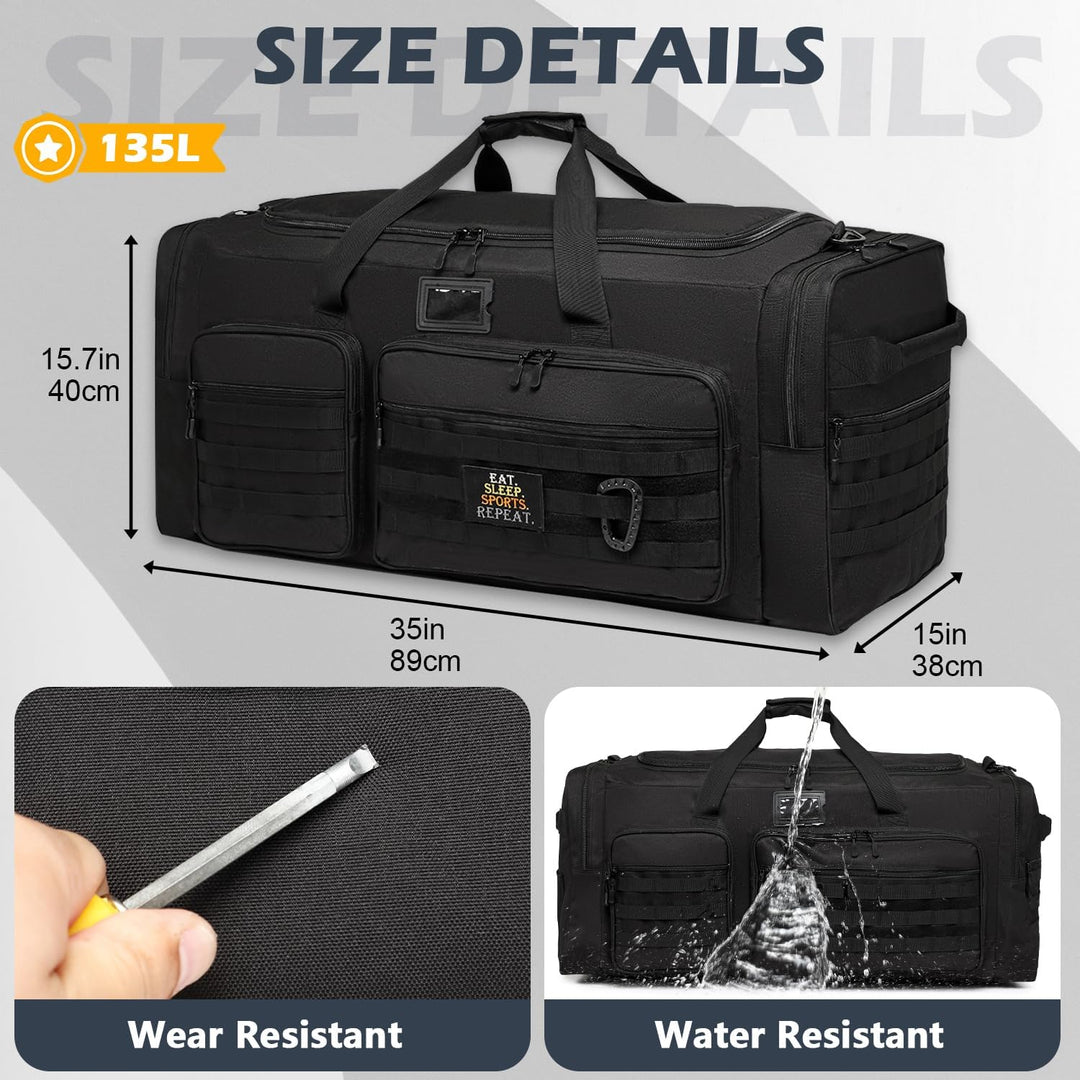 130L grosse Reisetasche Herren & Damen Sporttasche Faltbare Saunatasche Trainingstasche+Schuhfach Gy