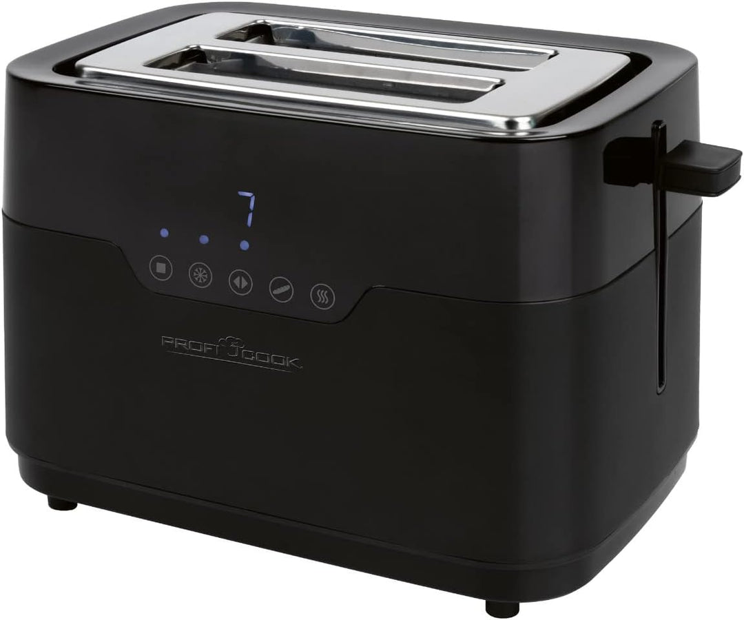 ProfiCook Toaster 2 Scheiben mit Brötchen Aufsatz und extra breitem Toast-Schlitz, Auftaufunktion, 7