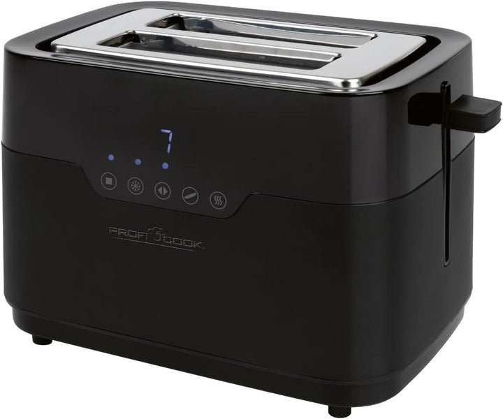ProfiCook Toaster 2 Scheiben mit Brötchen Aufsatz und extra breitem Toast-Schlitz, Auftaufunktion, 7