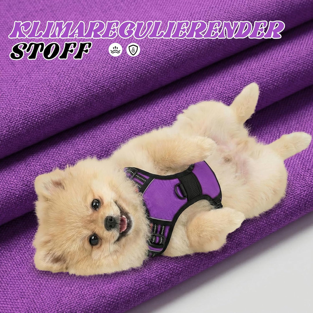 Funfox Hundegeschirr Mittelgrosse Hunde, Anti Zug Brustgeschirr Verstellbares Geschirr Hund, Antizie