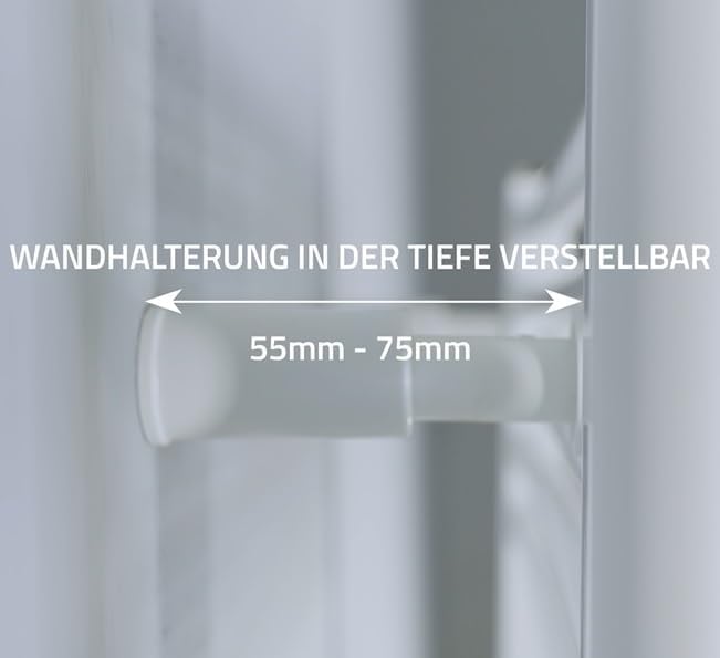 anapont Halterung für Badheizkörper in weiss chrom und schwarz geeignet für gerade und gebogene Heiz