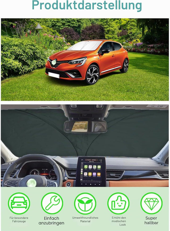 GAFAT Kompatibel mit Renault Clio 5 V 2020-2023 2024 Sonnenschutz Frontscheibe Innen, Clio 5 RS Line