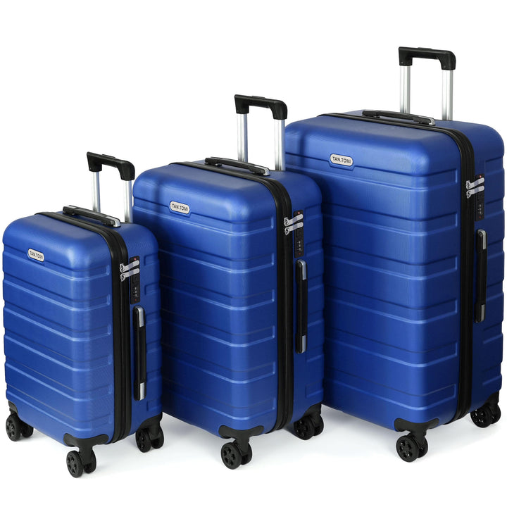 TANTOMI Kofferset 3-teilig, ABS Hartschalenkoffer Set, Reisekoffer Set mit Rollen, Gepäck-Sets (20/2
