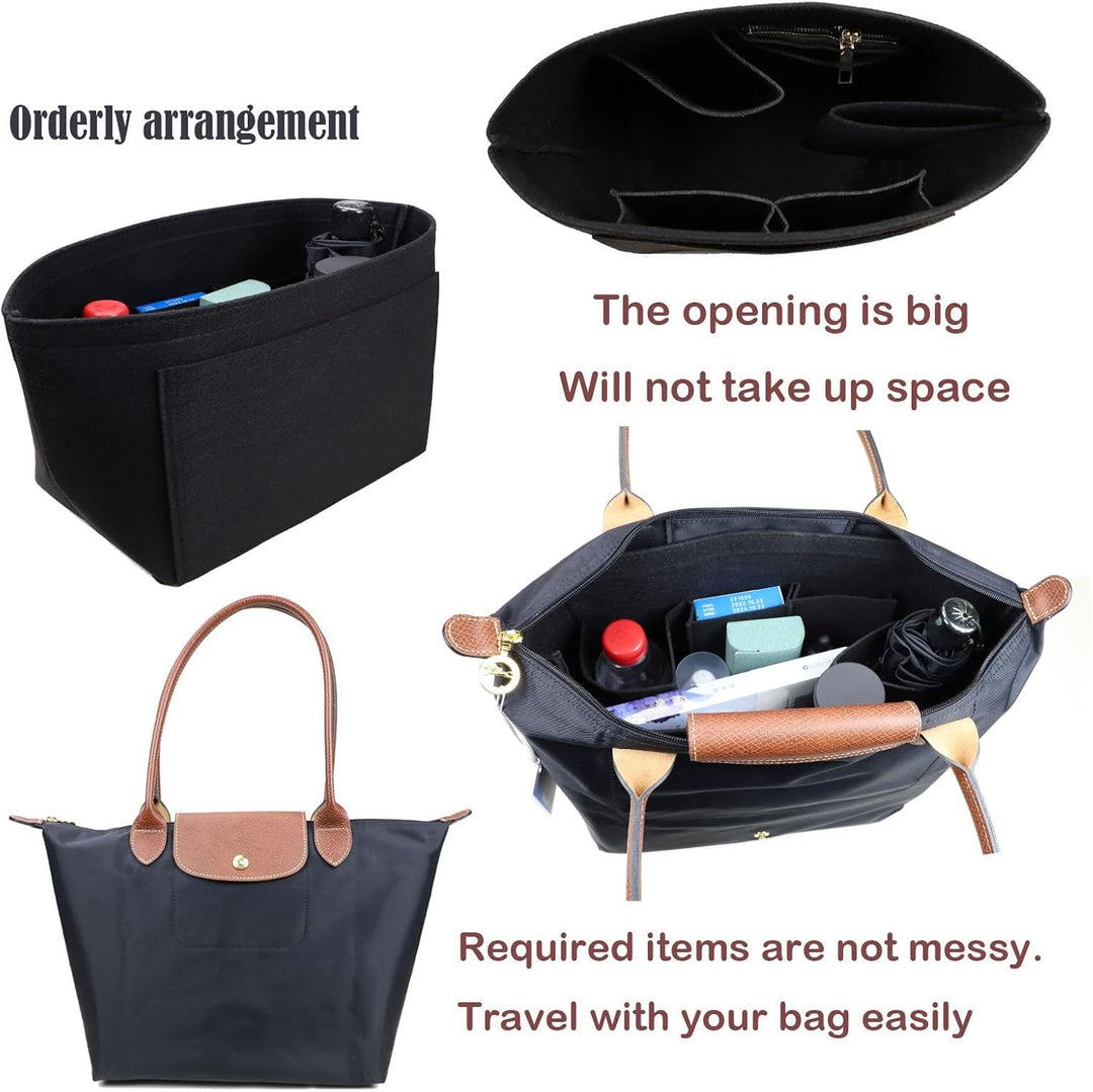 Handtaschen-Organizer-Einsatz für Le Pliage Neo (gross) Handtaschen, hochwertiger Filz-Organizer, Sc