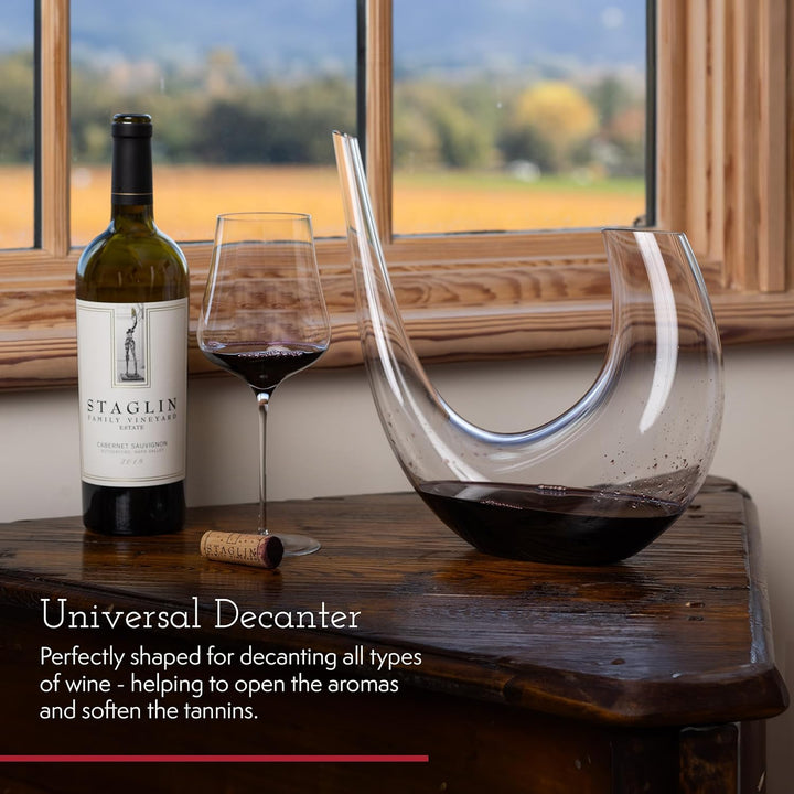 Gabriel Glas Decanter "Alpha" - Design Weindekanter aus hochwertigem Glas Farblos, Farblos